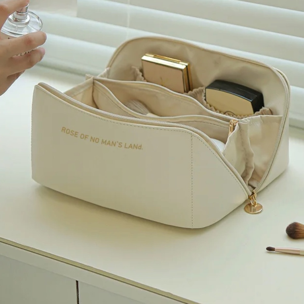 /White Women Large Capacity Travel Cosmetic Bag Travel Cosmetic Bag Wome